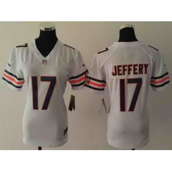 Women Nike Chicago Bears #17 Alshon Jeffery White NFL Jerseys